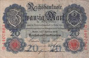 20 Mark 1908 ro.31 A/D